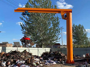 屋外電気360度回転ジブクレーン